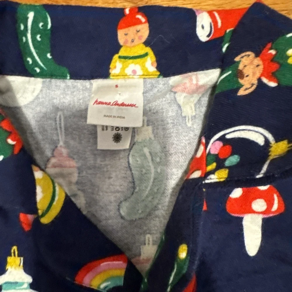Hanna Andersson Adult S Holiday Heirloom Ornaments Pajamas Flannel Pant Top Xmas
